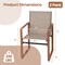 Fabric Patio Dining Chairs Set of 2 with Metal Frame, Ergonomic Design and Adjustable Foot Pads